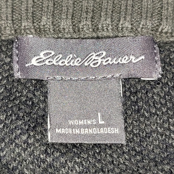 Sz Large Eddie Bauer Cotton Lyocell Blend Crewneck Leopard Print Sweater - Picture 6 of 6